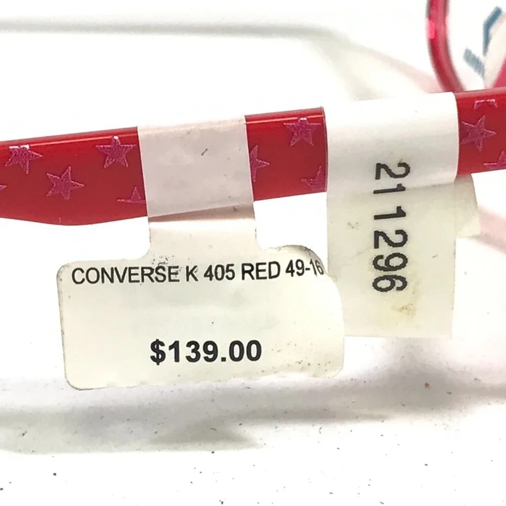 Converse Kids Eyeglasses Frames K405 RED Bright Square Full Rim 49-16-130
